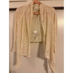 BANANA REPUBLIC WOMENS CREAM KNIT CARDIGAN SWEATER SZ SMALL S
